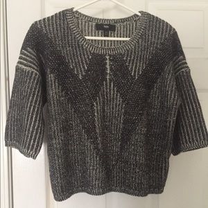 Black sweater gasped NWOT Mossimo